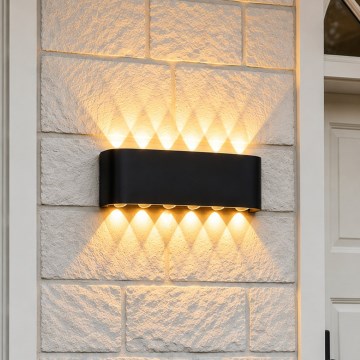 Top Light - LED zewnętrzny kinkiet RAY LED/10W/230V 3000/4000/6500K IP54 czarny