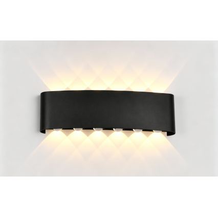 Top Light - LED zewnętrzny kinkiet RAY LED/10W/230V 3000/4000/6500K IP54 czarny