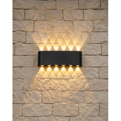 Top Light - LED zewnętrzny kinkiet RAY LED/10W/230V 3000/4000/6500K IP54 czarny