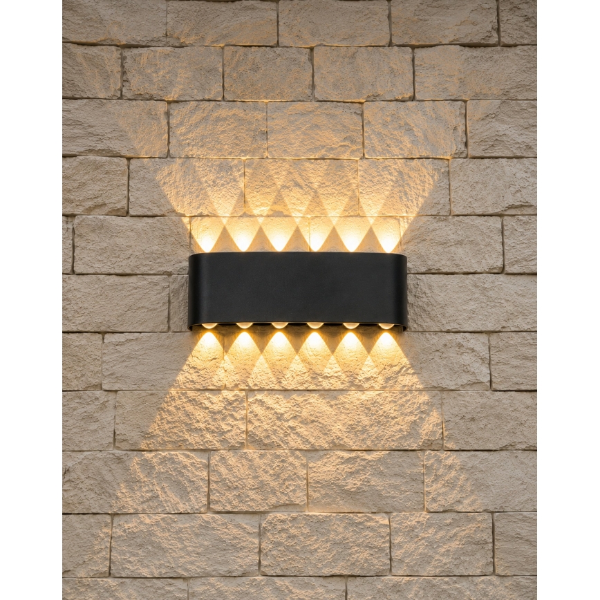 Top Light - LED zewnętrzny kinkiet RAY LED/10W/230V 3000/4000/6500K IP54 czarny