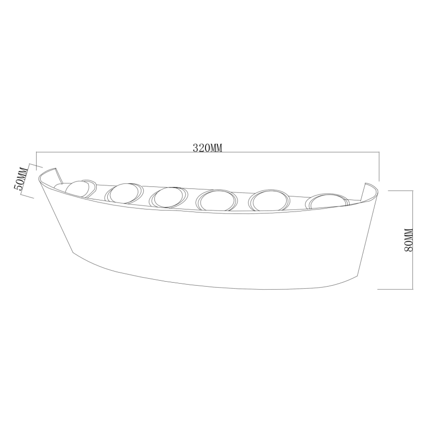 Top Light - LED zewnętrzny kinkiet RAY LED/10W/230V 3000/4000/6500K IP54 czarny