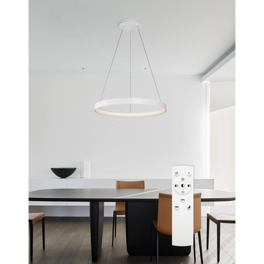Top Light - LED Żyrandol ściemnialny na lince ORBIT LED/40W/230V 3000-6500K śr. 50 cm biały + pilot zdalnego sterowania