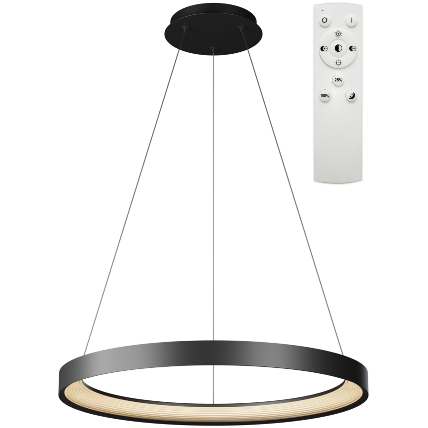 Top Light - LED Żyrandol ściemnialny na lince ORBIT LED/40W/230V 3000-6500K śr. 50 cm czarny + pilot zdalnego sterowania