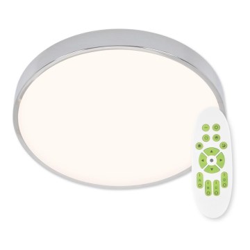 Top Light Metalowa 40CR pilot - LED Plafon ściemnialny METAL LED/51W/230V chrom błyszczący + pilot zdalnego sterowania
