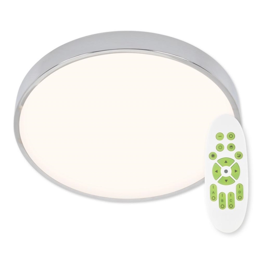 Top Light Metalowa 40CR pilot - LED Plafon ściemnialny METAL LED/51W/230V chrom błyszczący + pilot zdalnego sterowania