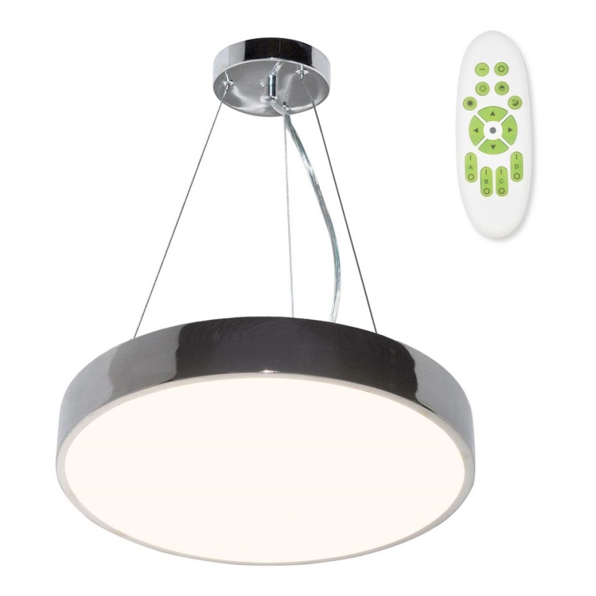 Top Light Metalowa 40CRZ pilot - LED Żyrandol ściemnialny na lince METAL LED/51W/230V chrom błyszczący + pilot zdalnego sterowania