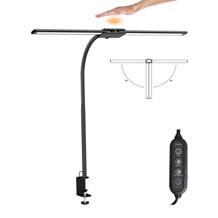 Top Light - LED Ściemniana lampa biurkowa z klipsem LYRA LED/18W/230V 3000-6500K czarna
