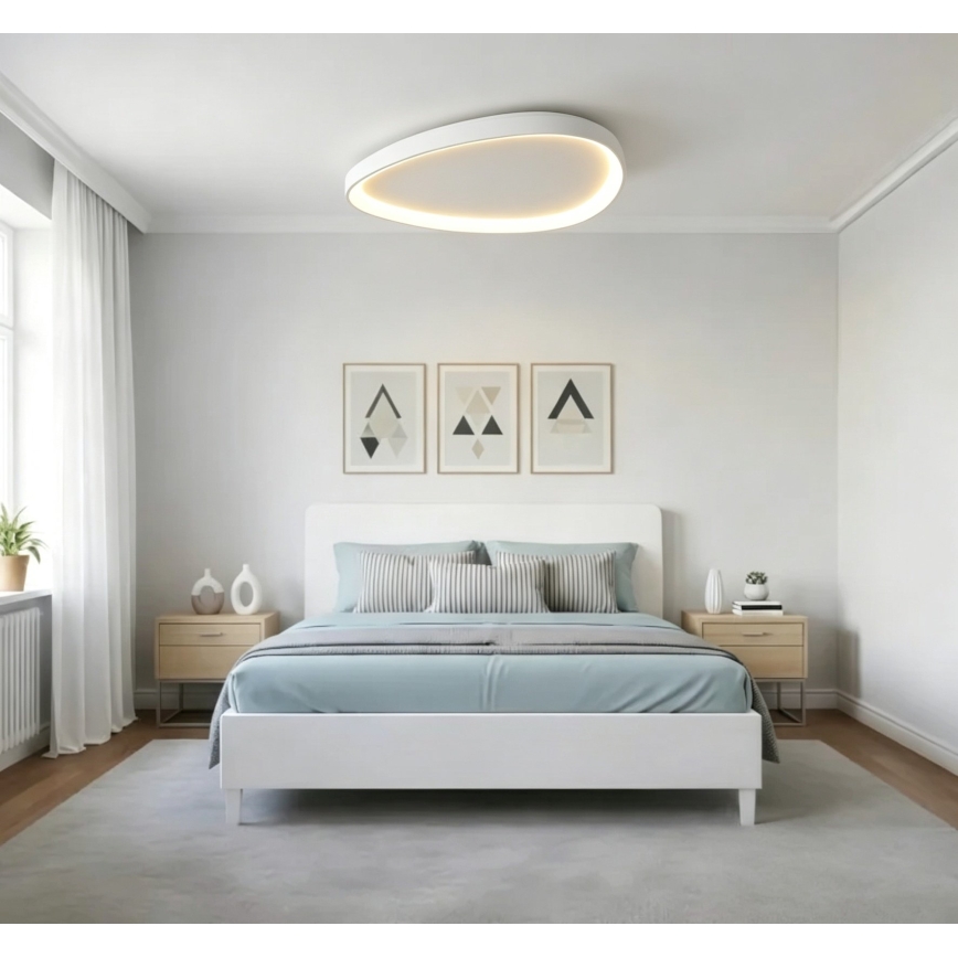 Top Light - LED Ściemnialna lampa sufitowa ECLIPSE LED/55W/230V 3000-6500K śr. 60 cm biała + zdalne sterowanie
