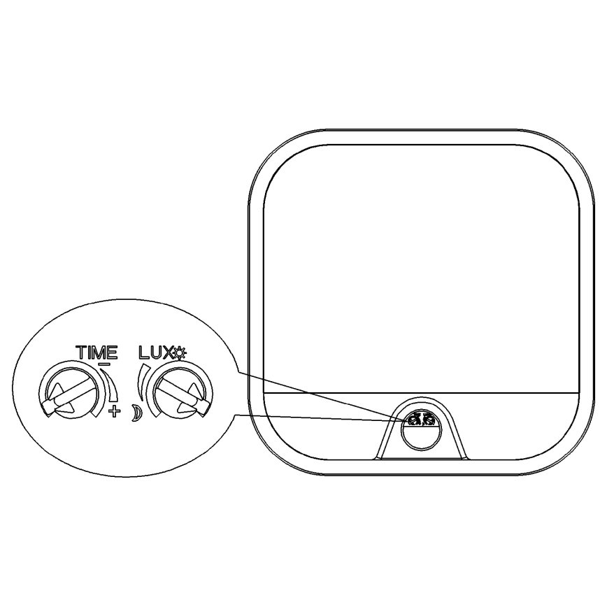 Top Light - zewnętrzny kinkiet LED z czujnikiem ruchu i zmierzchu BARI LED/20W/230V 4000K IP65