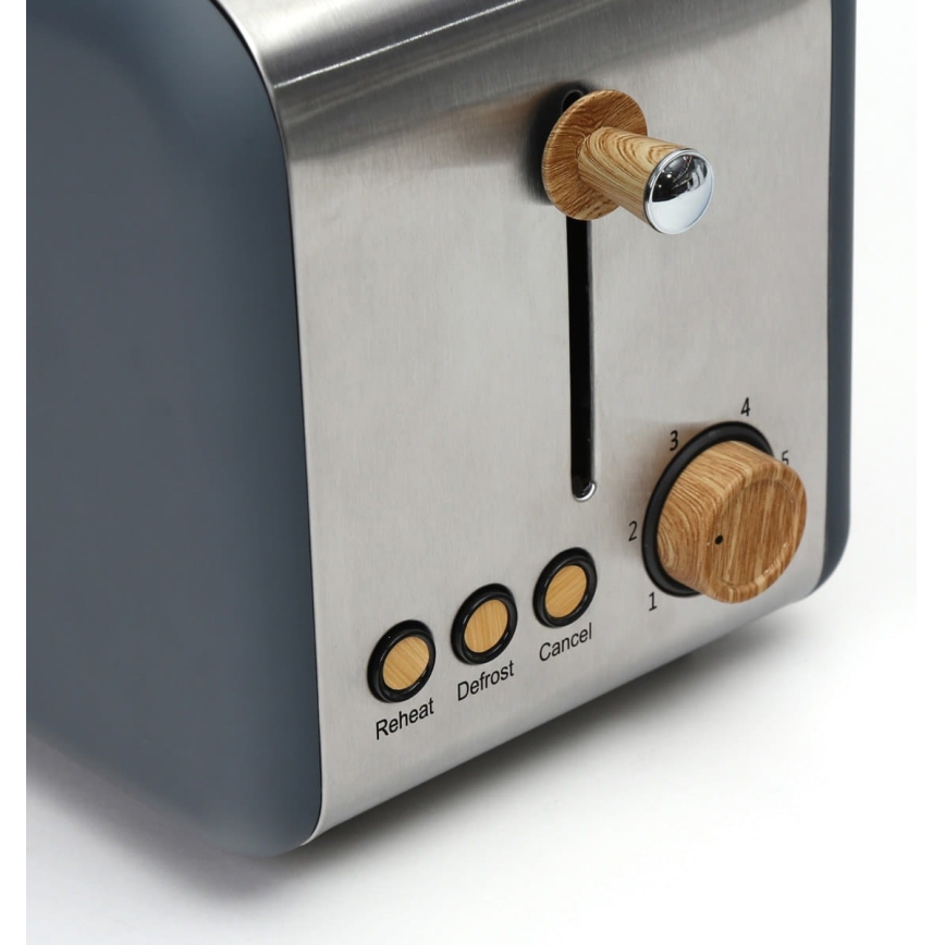 Toster z dwoma otworami 900W/230V stal nierdzewna/szary
