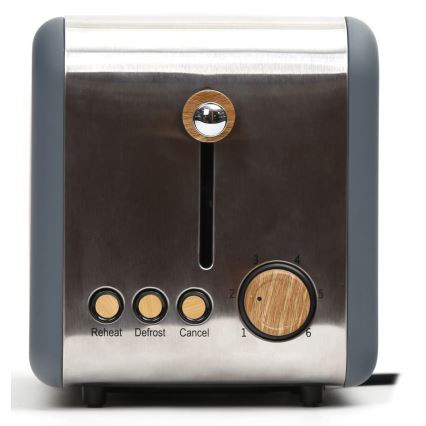 Toster z dwoma otworami 900W/230V stal nierdzewna/szary