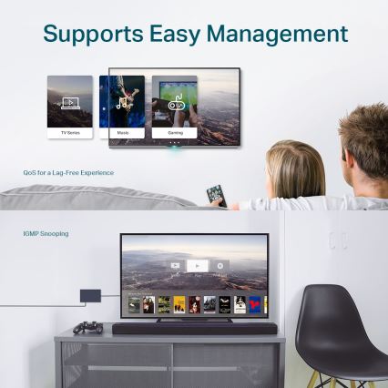 TP-Link - 8-portowy gigabitowy przełącznik Easy Smart