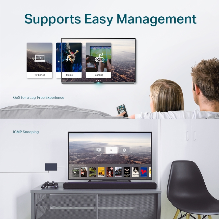 TP-Link - 8-portowy gigabitowy przełącznik Easy Smart