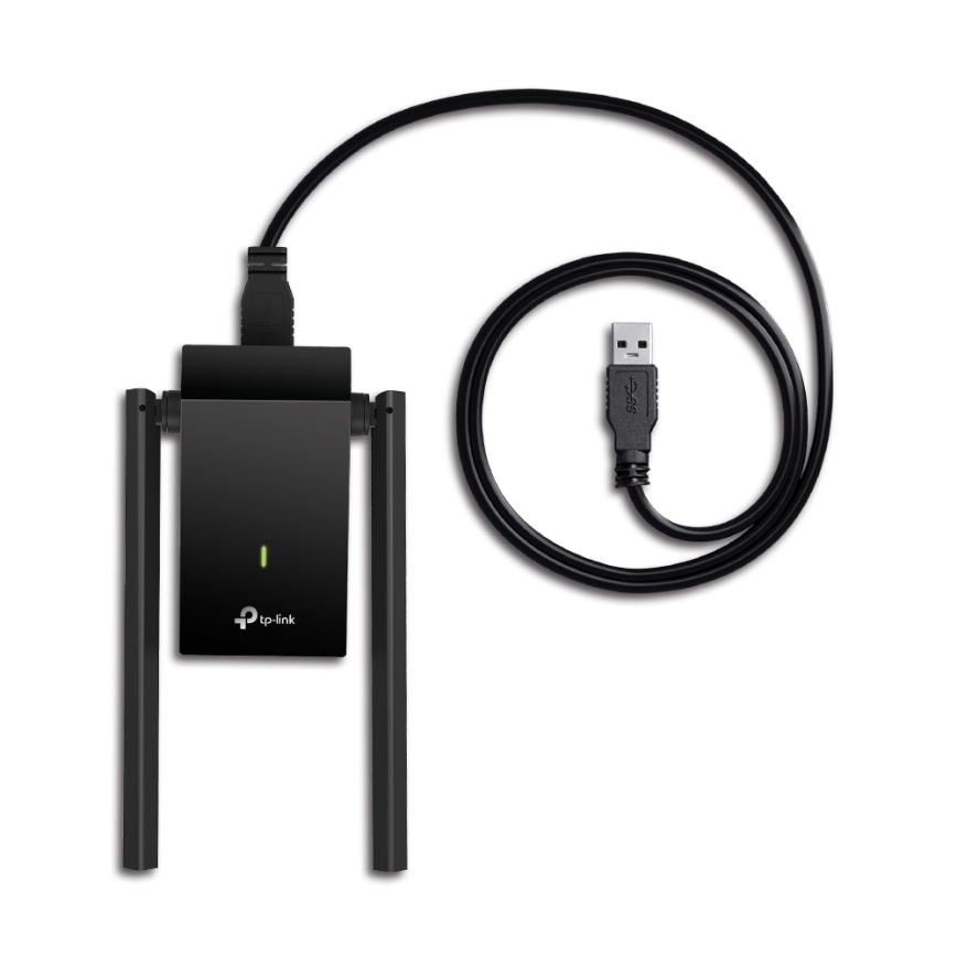 TP-Link - Bezprzewodowy adapter sieciowy USB z antenami o dużym zysku Archer T4U Plus Wi-Fi