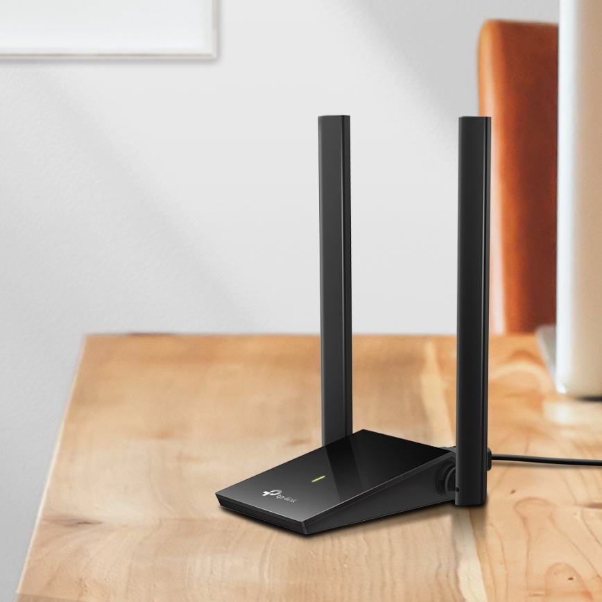 TP-Link - Bezprzewodowy adapter sieciowy USB z antenami o dużym zysku Archer T4U Plus Wi-Fi
