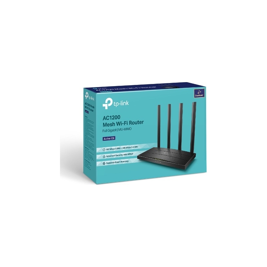 TP-Link - Bezprzewodowy gigabitowy router MU-MIMO Archer C6 V3.2 Wi-Fi