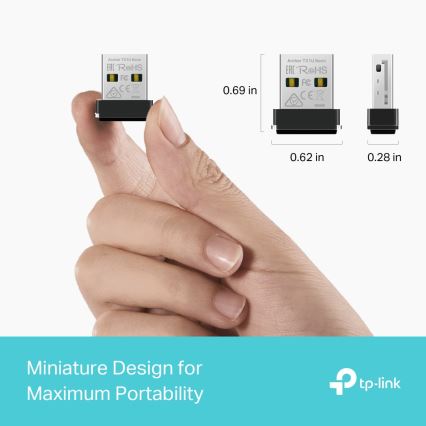 TP-Link - Bezprzewodowy nano adapter USB Wi-Fi 6 Archer TX1U Nano