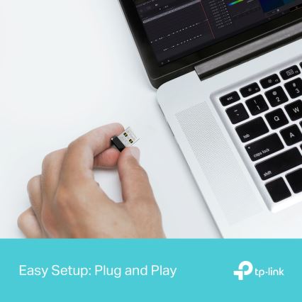 TP-Link - Bezprzewodowy nano adapter USB Wi-Fi 6 Archer TX1U Nano