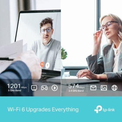 TP-Link - Dwupasmowy bezprzewodowy adapter USB z Wi-Fi 6 Archer TX20U