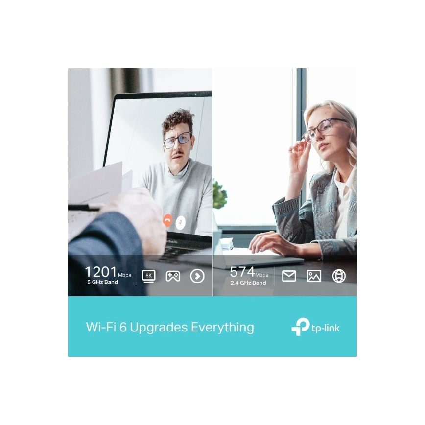 TP-Link - Dwupasmowy bezprzewodowy adapter USB z Wi-Fi 6 Archer TX20U