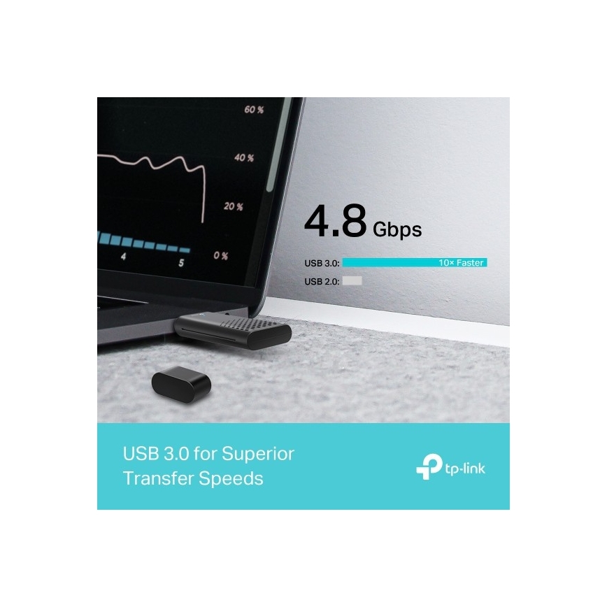 TP-Link - Dwupasmowy bezprzewodowy adapter USB z Wi-Fi 6 Archer TX20U