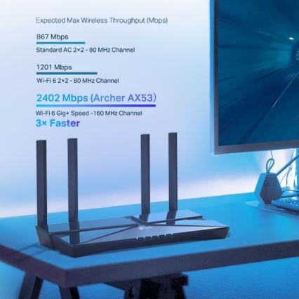 TP-Link - Dwupasmowy gigabitowy router Wi-Fi 6 Archer AX53