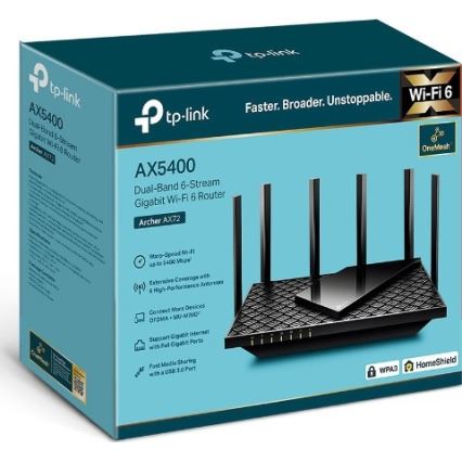 TP-Link - Dwupasmowy gigabitowy router Wi‑Fi 6 Archer AX72