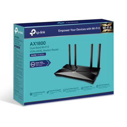 TP-Link - Dwupasmowy modem-router VDSL/ADSL z Wi-Fi 6 Archer VX1800V