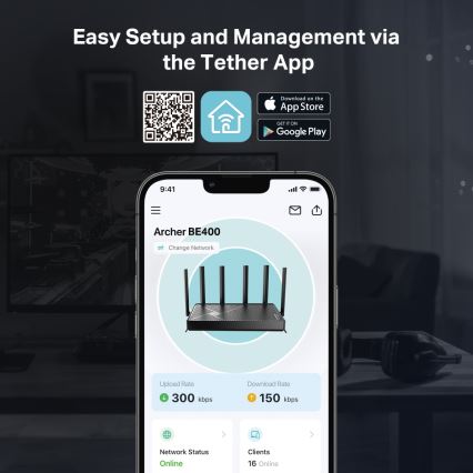 TP-Link - Dwupasmowy router Wi-Fi 7 Archer BE400