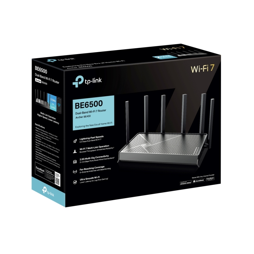 TP-Link - Dwupasmowy router Wi-Fi 7 Archer BE400