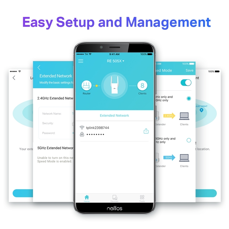 TP-Link - Dwupasmowy wzmacniacz sygnału Wi‑Fi 6 RE505X