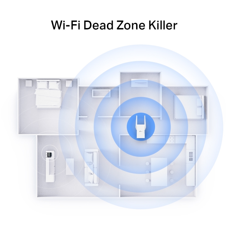 TP-Link - Dwupasmowy wzmacniacz Wi-Fi 6 RE705X