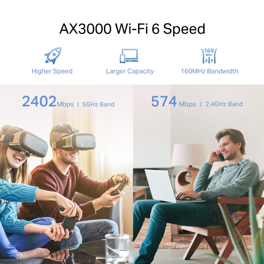TP-Link - Dwupasmowy wzmacniacz Wi-Fi 6 RE705X