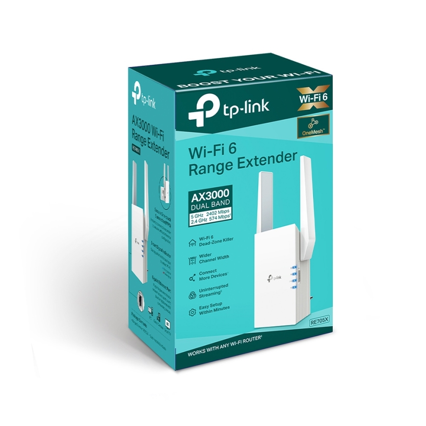 TP-Link - Dwupasmowy wzmacniacz Wi-Fi 6 RE705X