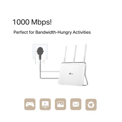 TP-Link - Gigabitowy zestaw Powerline Wi-Fi z gniazdem przelotowym