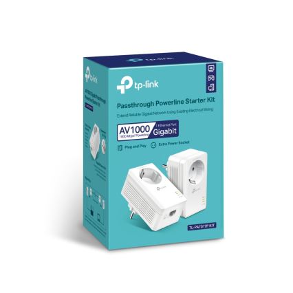 TP-Link - Gigabitowy zestaw Powerline Wi-Fi z gniazdem przelotowym