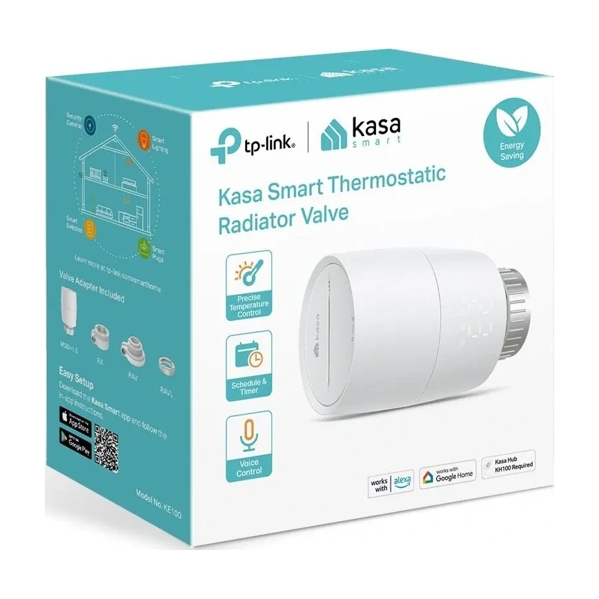 TP-Link - Inteligentna głowica termostatyczna z wyświetlaczem LCD 2xAA Tuya