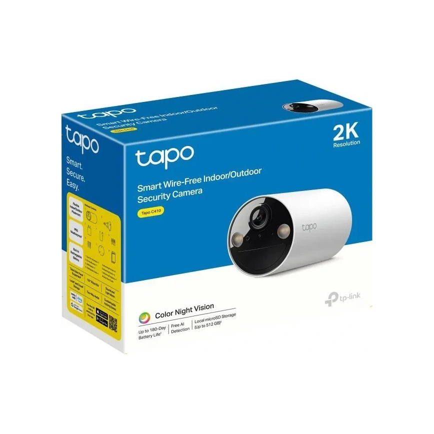 TP-Link - Inteligentna zewnętrzna kamera z czujnikiem IP65 Wi-Fi