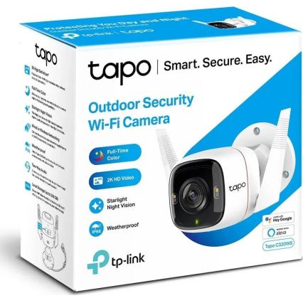 TP-Link - Inteligentna kamera zewnętrzna z czujnikiem, stopień ochrony IP66, Wi-Fi