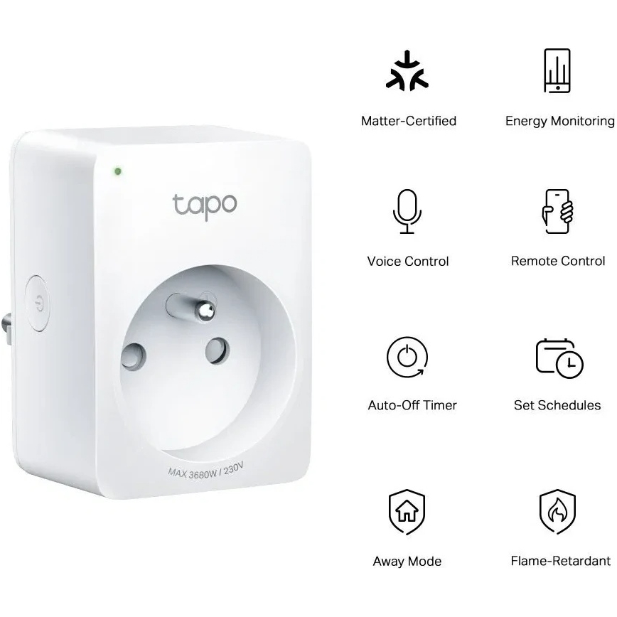 TP-Link - Inteligentne gniazdko E MATTER 3680W Wi-Fi