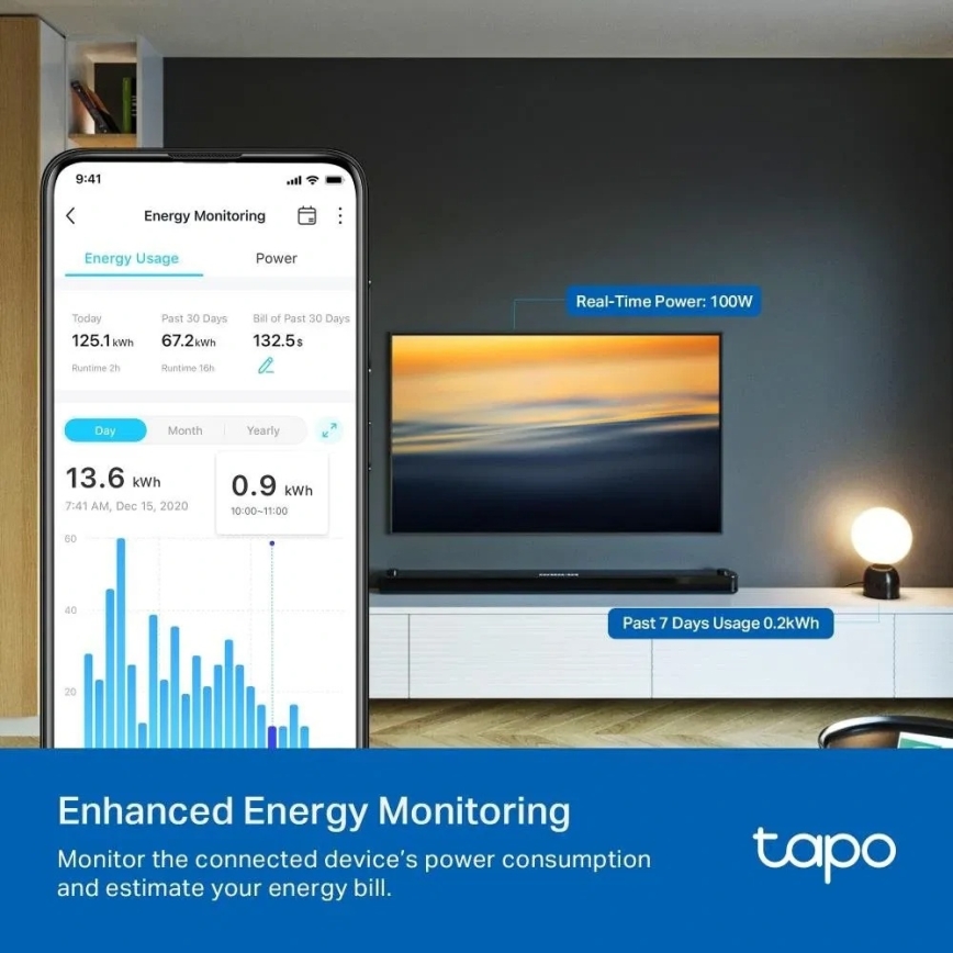 TP-Link - Inteligentne gniazdko E MATTER 3690W Wi-Fi