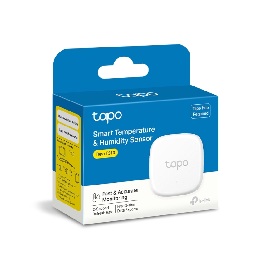TP-Link - Inteligentny czujnik do pomiaru temperatury i wilgotności 1xCR2450 Wi-Fi