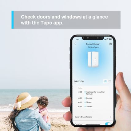 TP-Link - Inteligentny czujnik kontaktronowy 1xCR2032 Wi-Fi