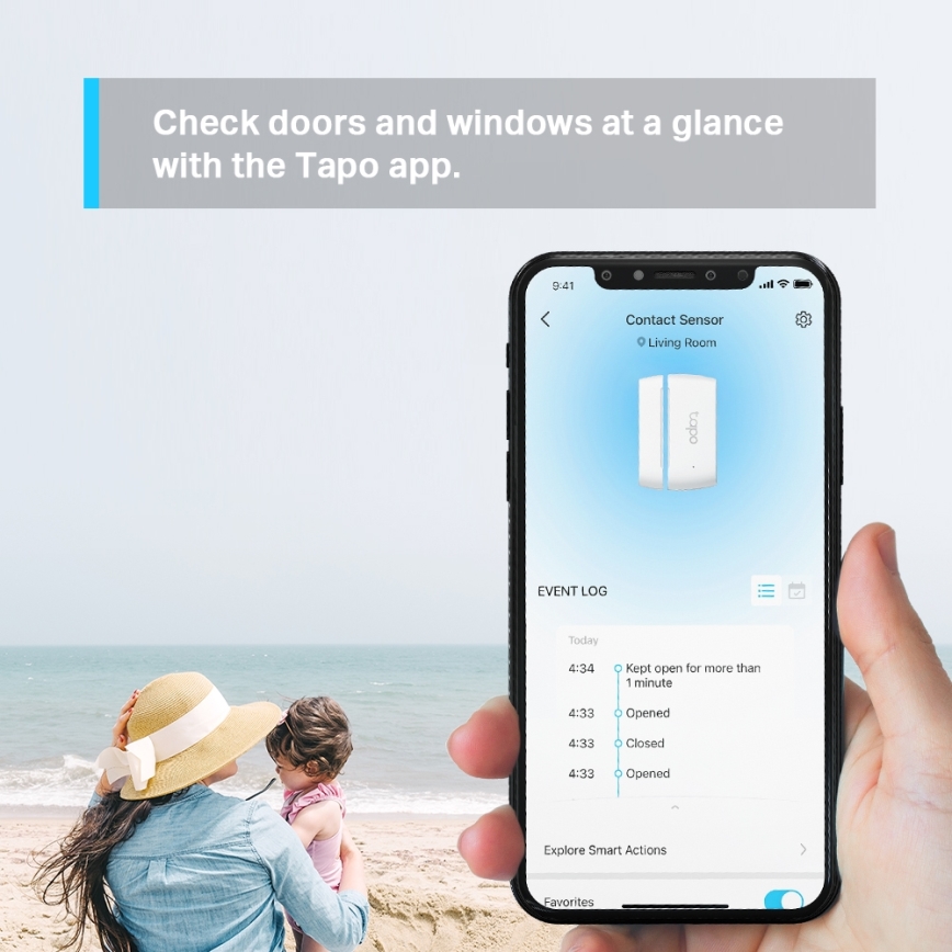 TP-Link - Inteligentny czujnik kontaktronowy 1xCR2032 Wi-Fi