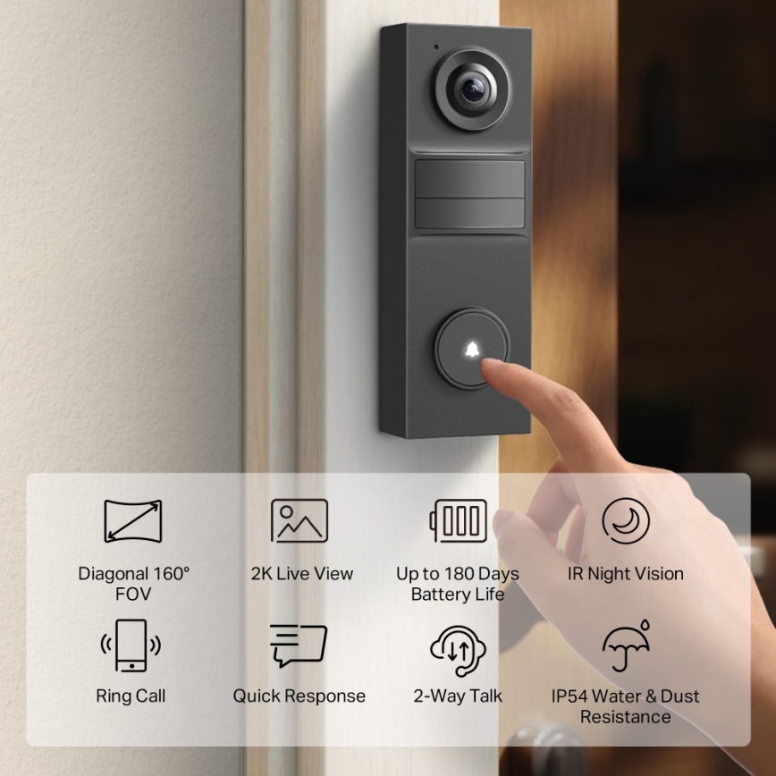 TP-Link - Inteligentny mini wideodomofon Wi-Fi