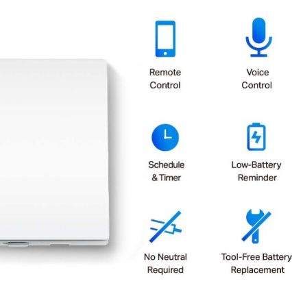 TP-Link - Inteligentny włącznik oświetlenia 2xAAA Wi-Fi