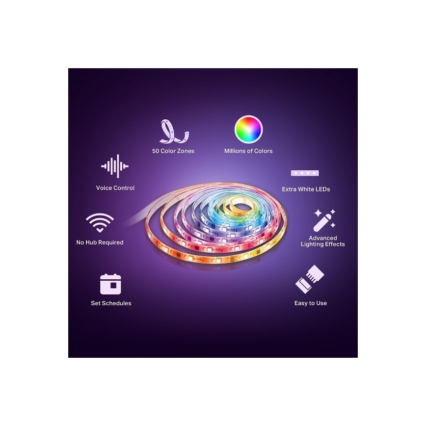 TP-Link - Pasek LED RGBW ściemnialny 5 m LED/13W/230V Wi-Fi