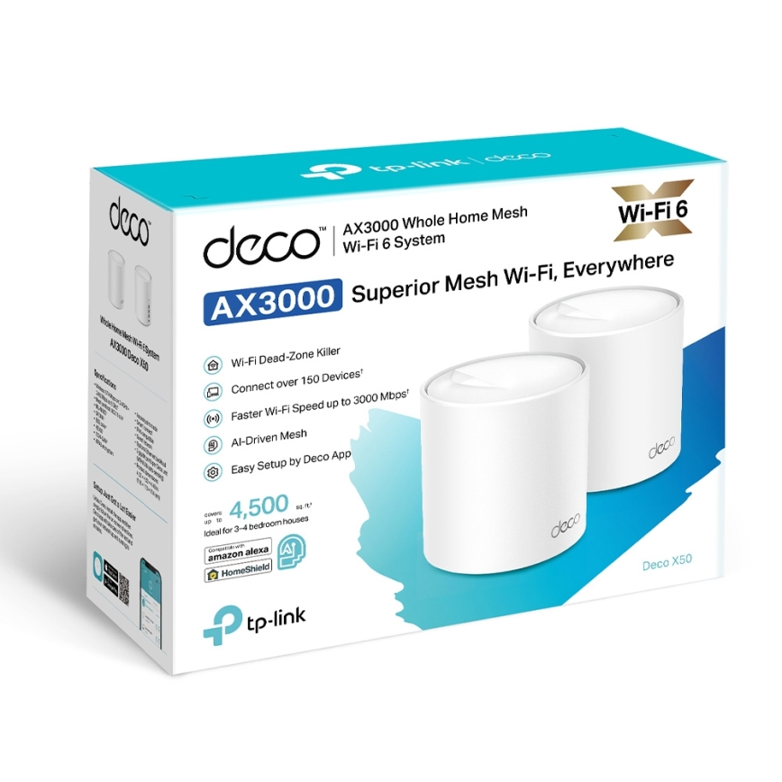 TP-Link - ZESTAW 2x systemów mesh Wi-Fi 6 dla całego domu Deco X50