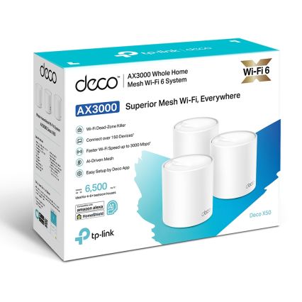 TP-Link - ZESTAW 3x system mesh Wi‑Fi 6 dla całego domu Deco X50