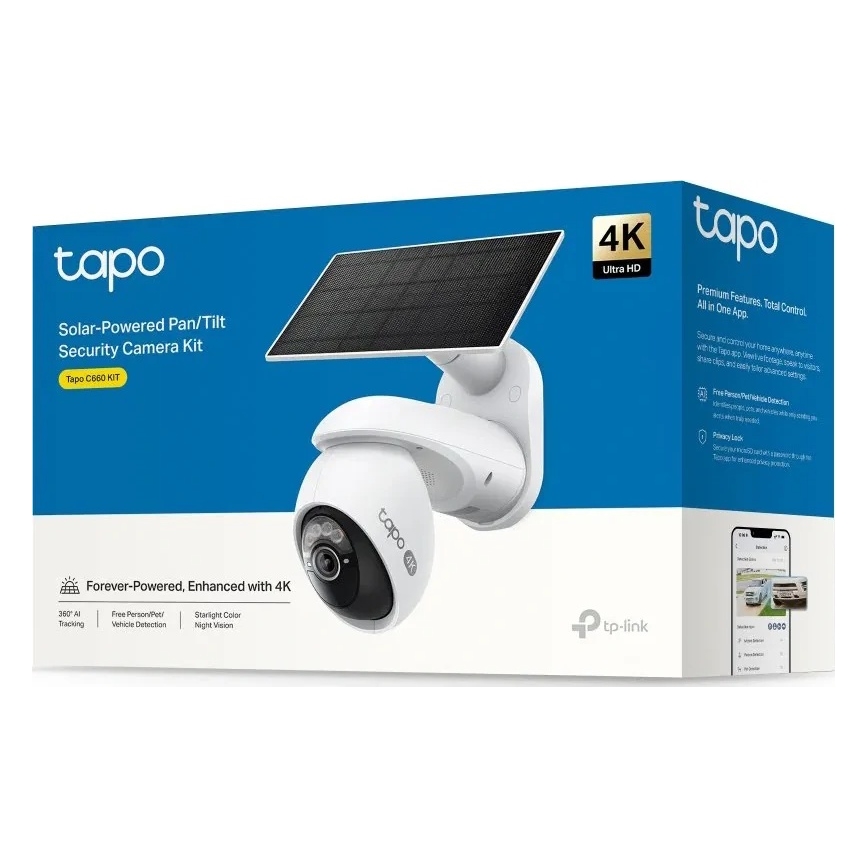 TP-Link - Zewnętrzna kamera solarna z czujnikiem IP65 Wi-Fi